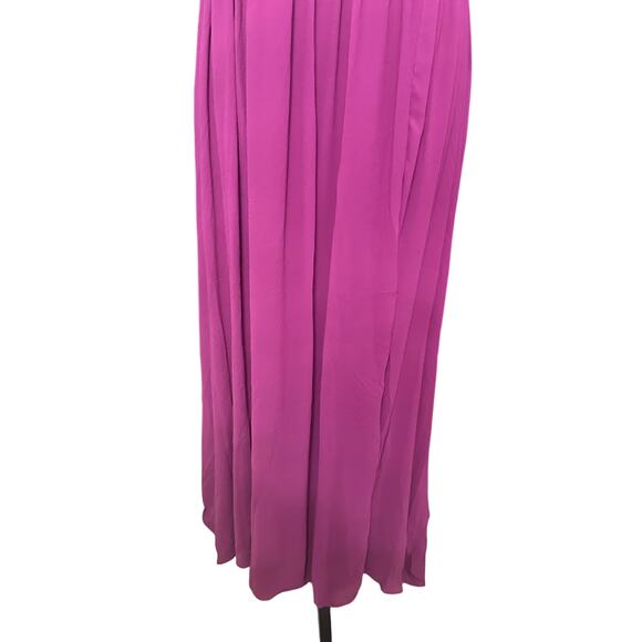 Love By Design Georgette Maxi Dress Plunge V Neck Sleeveless Purple W Large NWT - Picture 4 of 8